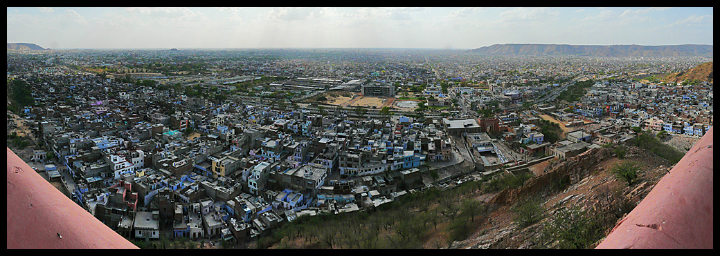 Vue de la ville de Jaipur