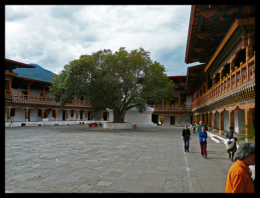 cour intérieure du dzong du Punakha