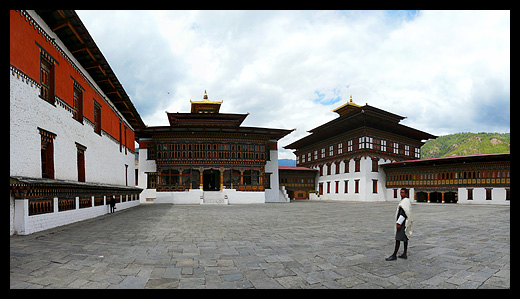 Cour intérieure du dzong de Thimphu