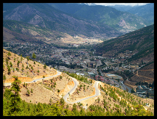 Vue sur la ville de Thimphu